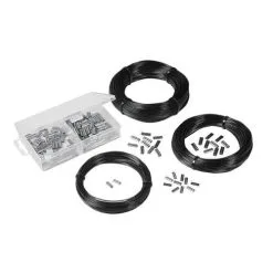 Πετονιά Μαύρη 1.6mm 25m με 20 Σφικτήρες Κλιπ Σετ - Omer